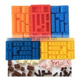 Candy Color Buliding Block Candy Jello Silicone Ice Cube Tray Chocolates Silicone Baking Molds for Lego Lovers