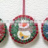 4" Stitched Snowman Felt Ornament thumbnail-1