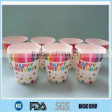 happy birthday colorful printed paper cups