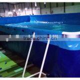 Metal Frame Square Blue Inflatable Swimming Pool, Inflatable Water Pool, Plastic Swimming Pool thumbnail-2
