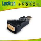 MINI DisplayPort to VGA Adapter Plug, Black & White Color, Golden Plated