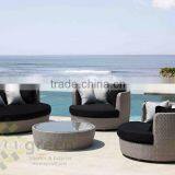 Bench Rattan Wicker Furniture With Cushion and Pillow