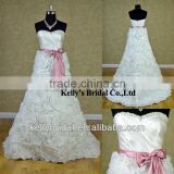 New style strapless intensive hand make flowers discount bridal gown