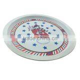 Custom Logo Beautiful Metal Tin Plate Round Bread Tin Tray thumbnail-3