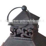 Red Color Wood Lantern Cross Frame Iron Top thumbnail-3