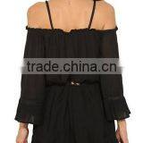 Women's Casual Butterfly Sleeve Floral Print Chiffon Dress thumbnail-4