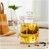Heat Resistant New Design 360ml Borosilicate Glass Tea Cup/pot for Office With Creative Handle.in Stock. thumbnail-1
