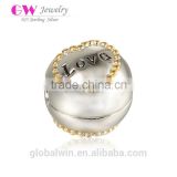 Engravable Round Handmade Wholesale Logo Love Pluto Fashion Silver Jewelry Charms