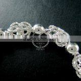 20cm Silver Plated Brass Faceted Round Beads Link Fashion DIY Bracelet Supplies 1900070 thumbnail-4