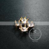 18mm Gold Plated Brass Zircon Imperial Crown Pendant Charm DIY Supplies Findings 1800148 thumbnail-2