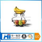 Zinc Plated Metal Wire Fruit Basket with Banana Holder