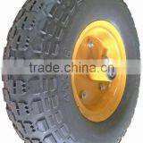 13 Inch 5.00-6 FLAT FREE PU Wheel for Wheelbarrows Tool Carts thumbnail-4