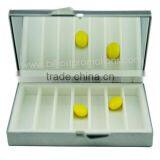 7 Compartments Lockable Metal Pill Box thumbnail-3