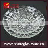 6" to 8" Engraved Glass Plate Glass Fruit Plate Glass Dish thumbnail-1