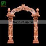 Sunset Red Stone Doorframe With Lady thumbnail-1