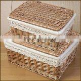 wicker laundry basket wicker storage hamper basket with lid wholesale