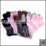 New Arrival Double Thick Winter Acrylic Fiber Knitting Stripes Touch Screen Gloves,touch Screen thumbnail-2