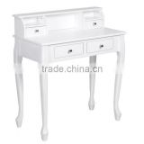 Dressing Table With Stool & Round Mirror Black Vintage Style Dressing Furniture/Dresser