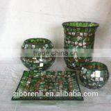 High Quality Mosaic Coloured Designer Glass Vase thumbnail-5