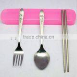 Portable Takeaway Travel Cutlery Set With Plastick Box Packing thumbnail-1