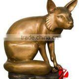Casting Brass Small Fox Statue Garden Animal Sculptures thumbnail-1