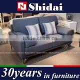 Contemporary Light Navy Fabric Upholstery Sofa And Loveseat Set G183-RE thumbnail-1