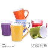 Stoneware Colorful Ceramic Round Glaze Mugs thumbnail-1