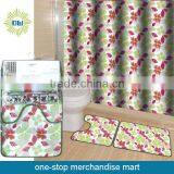 Waterproof Polyester Shower Curtain With Bath Mat Set thumbnail-3
