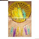 Plastic Colourful Clothes Hangers Plastic Clothespin/clothes Peg/clothes Clip With a Basket thumbnail-5