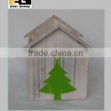 White Wash Rectangular With Deco Wooden Flower Planter thumbnail-1