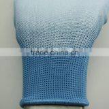 NMSAFETY 13 Gauge Knitted Blue Polyester Liner Coated White pu on Palm Gloves for Light Industry thumbnail-2