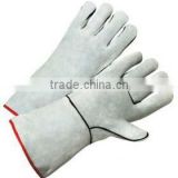 Grey cow split leather welding hand gloves ZM50-H