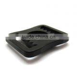 5/8" Chin Strap Buckle, Plastic Adjustable Buckle With Teeth, Plastic Adjustable Loop With Teeth in Black thumbnail-6