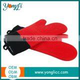 Wholesale Kitchen Cooking Work Gloves With Fingers - Heat Resistant Silicone Microwave Oven Gloves thumbnail-4