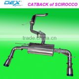 tuning racing silecer stainless steel 304 catback of scirocco performance muffler exhaust auto parts
