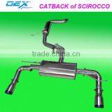 Tuning Racing Silecer Stainless Steel 304 Catback of Scirocco Performance Muffler Exhaust Auto Parts thumbnail-1