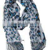2014 Long Rayon Knitted Scarf With Tassels