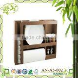 Aonong Bamboo Originality Kitchen Plate Holder & Spice Rack
