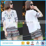 Girls Stylish Top and Shorts Beautiful Embroidery Design Ladies Suits thumbnail-1