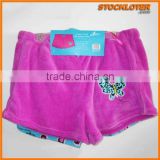 In- stock items outlet garment Coral Fleece shorts pyjamas shorts wholesaler,141104i