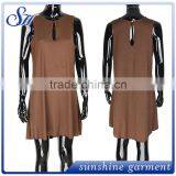 Women's Tunic Sleeveless Hanging Neck A-line Swing Loose Dress thumbnail-1
