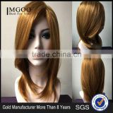Charm Straight Natural Golden Color Synthetic Wig Classic Women Hair Wigs Women's Brown Wigs