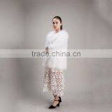 Myfur White Raccoon Fur Jacket Women Warm Winter Fur Jacket for Girls thumbnail-3