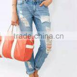 Runwaylover Custom Newest Fashion Stretch Blue Holes Denim Jeans Women Negotiate Price thumbnail-2