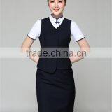 Juqian ODM/OEM Formal Airline Stewardess Uniform Black Air Hostess Uniform for Air Hostess Costume thumbnail-3