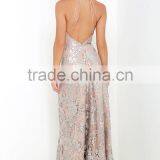 Dress the Population Valentina Silver Sequin Maxi Dress thumbnail-3