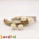 8.5cm Flower Antique Brass Engraving Sewing Handbag Rose Metal Purse Frame thumbnail-3