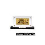Austria Gold Banknote Wooden Base thumbnail-1