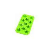 Personalised Green Star Silicone Ice Tray Molds With Fun Colors , Eco-Friendly