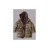 Fashion Hooded Baby Childrens Down Jackets Brown Long Sleeves